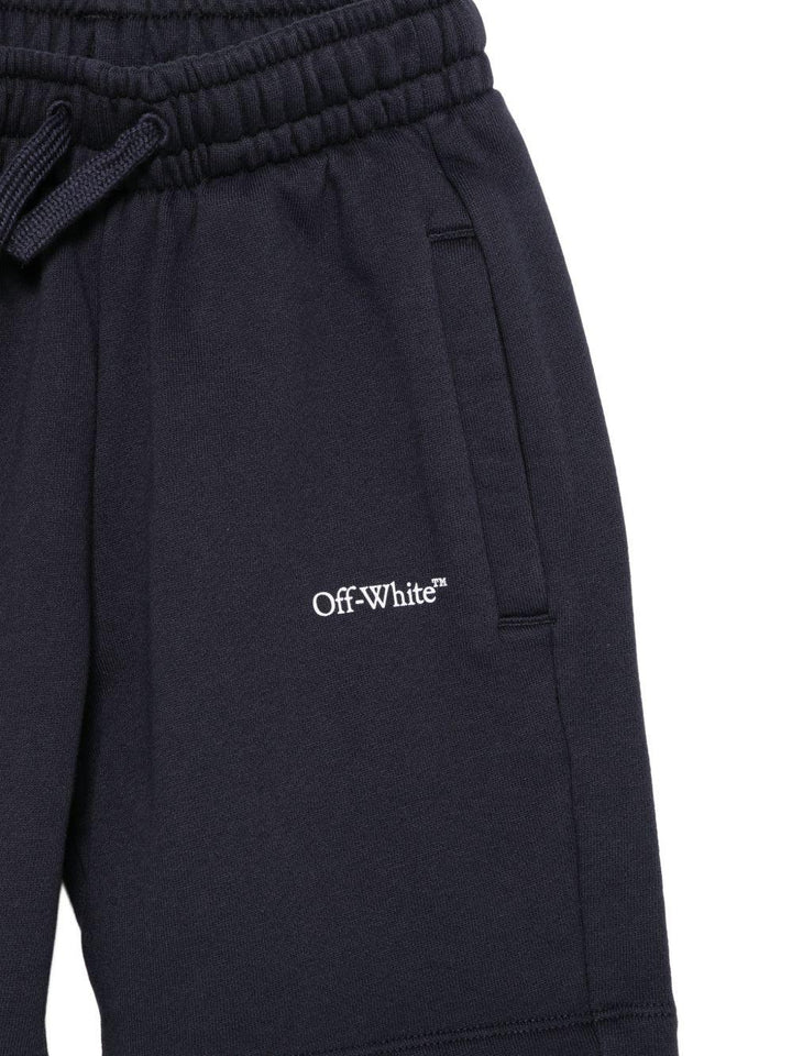 Bermuda nera per bambino OBCI001S26FLE005 4010 Off White Kids 