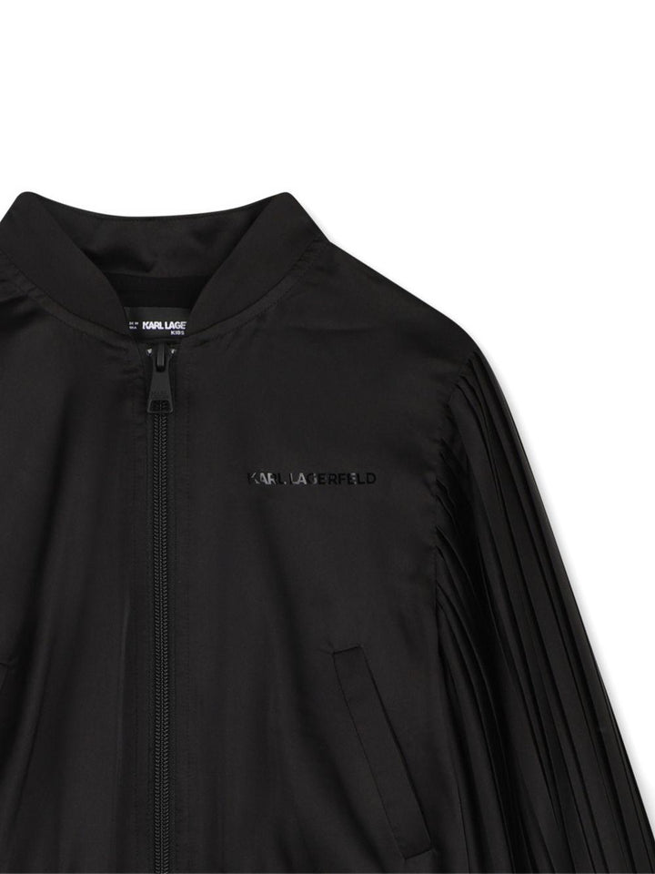 Bomber nero per bambina Z31131 09B Karl Lagerfeld Kids 