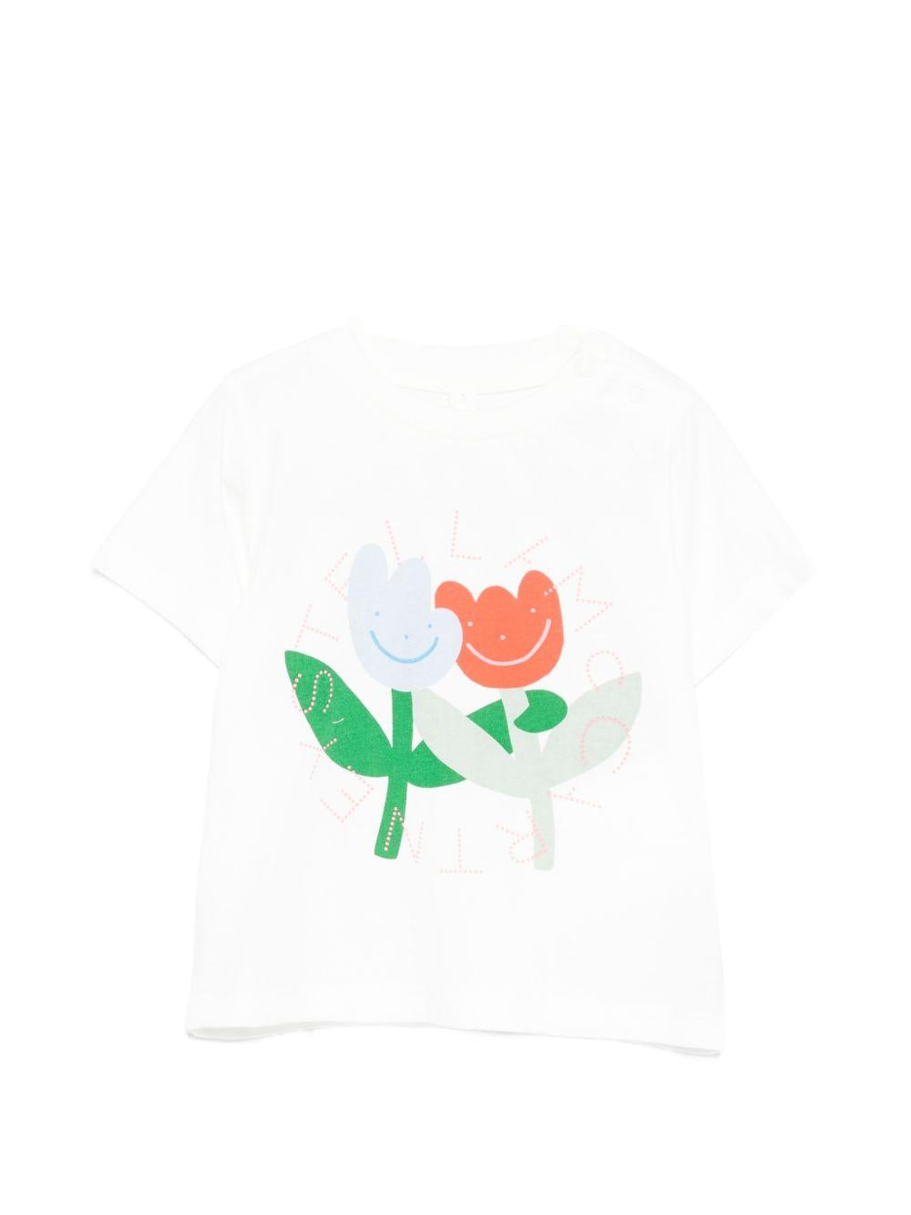T-shirt bianca per neonata TY8121Z0434 101 Stella McCartney Kids 