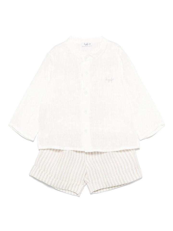 Completo bianco/beige per bambino P25DP457L1018 140 Il Gufo 