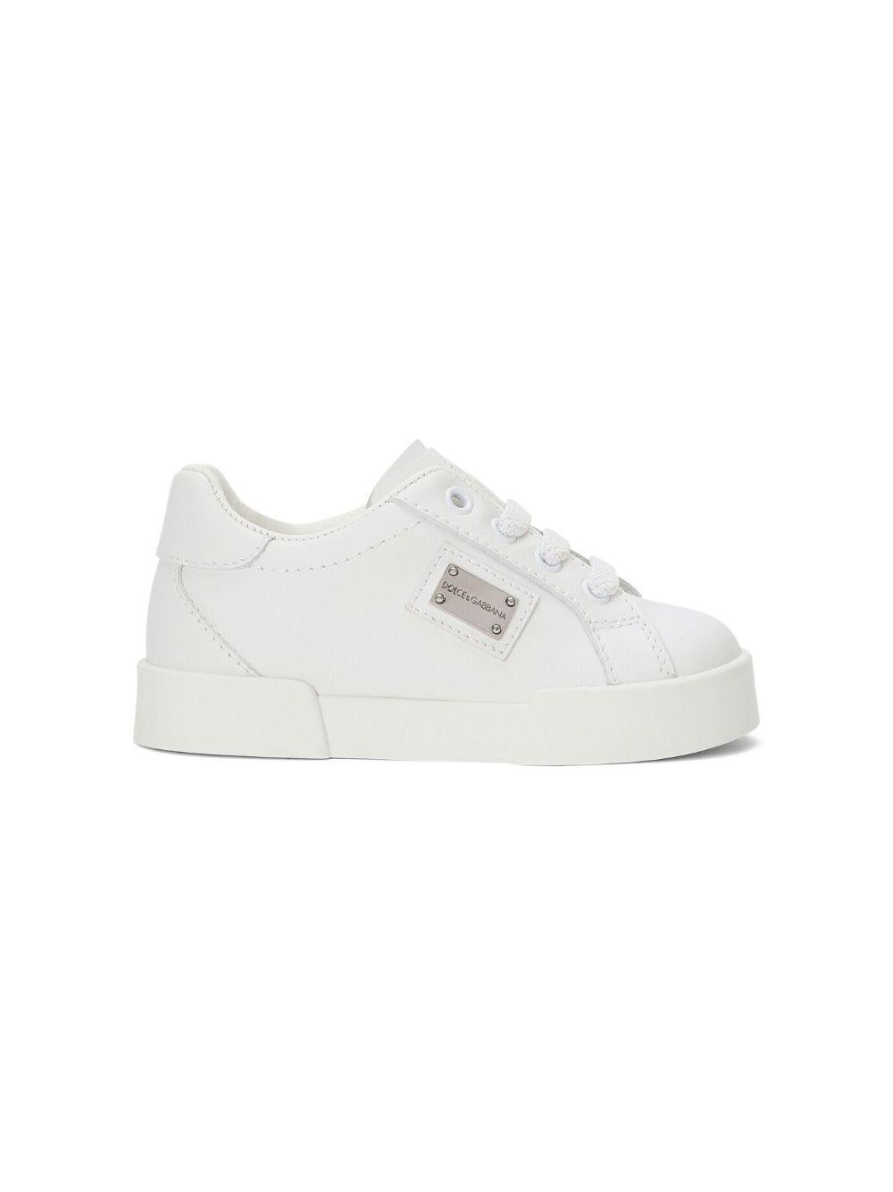 Sneakers bianche per neonato DN0198A3444 80001 Dolce & Gabbana Kids 