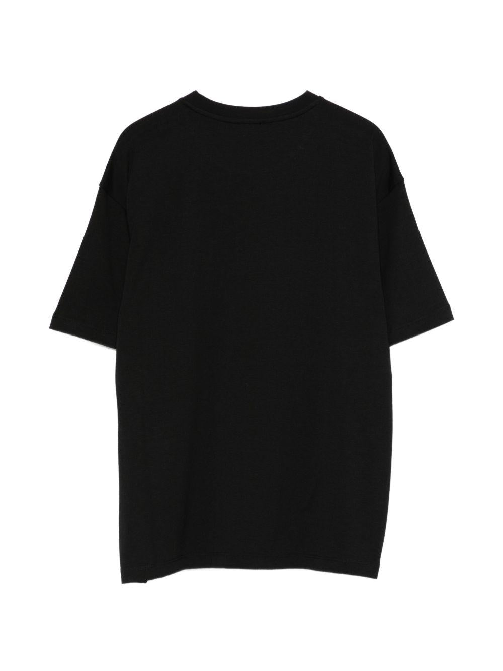 T-shirt nera per bambina KFTS0430JE017 D045 Pinko Kids 