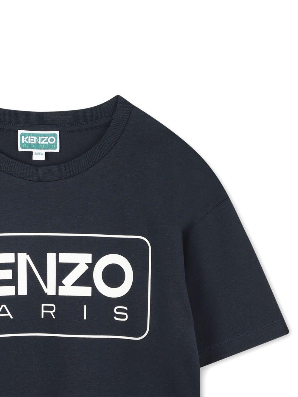 T-shirt blu navy per bambino K61494 845 Kenzo Kids 