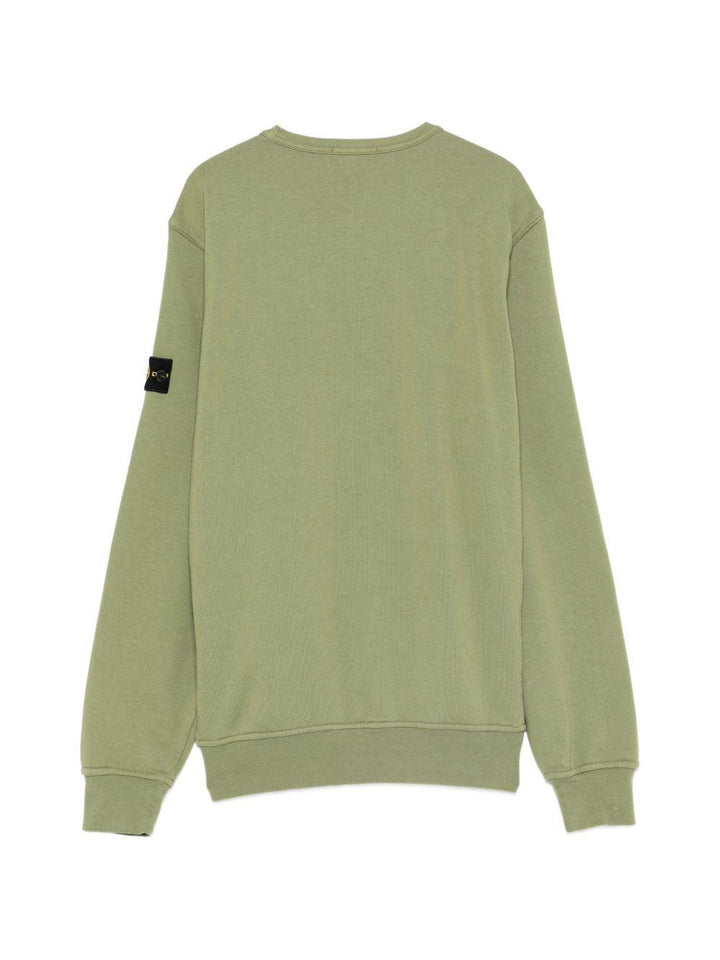 Felpa verde oliva per bambino 66100005S0040 V0058 Stone Island Kids 