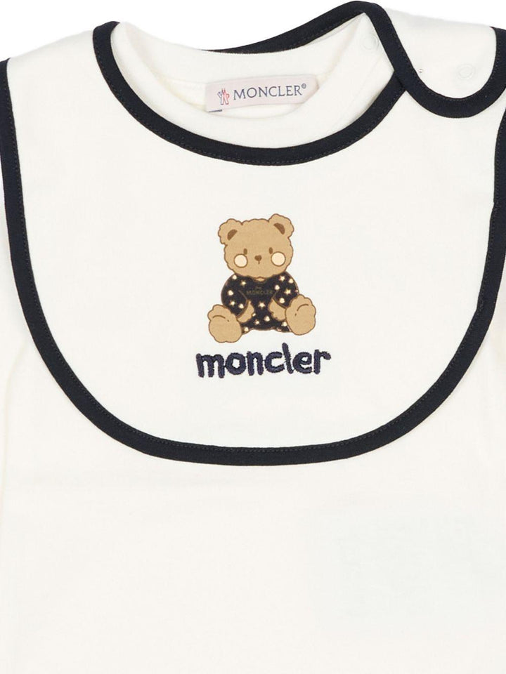 Tutina avorio per neonato 9518P000038392E F07 Moncler Kids 