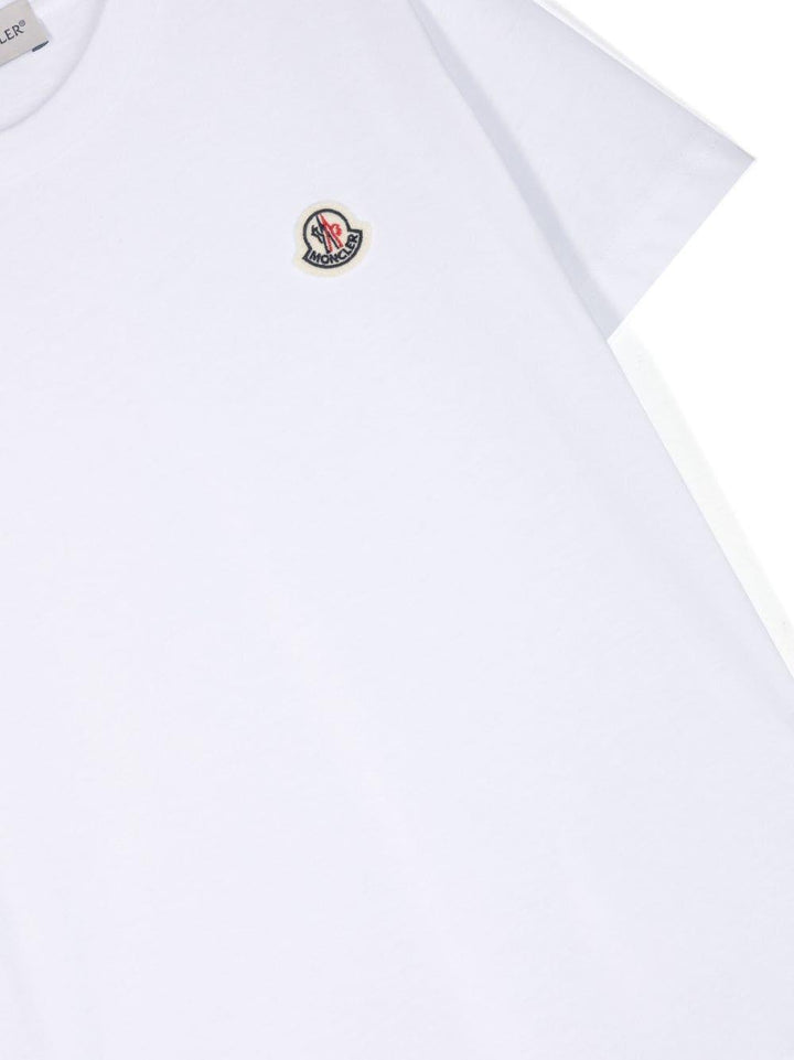 White t-shirt for boys with logo