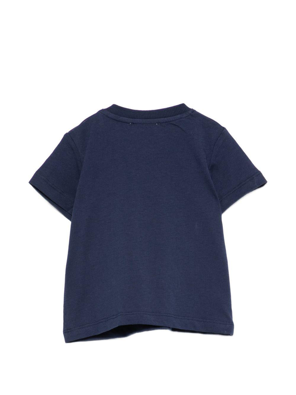 T-shirt blu navy per neonato MUM04PLAA03 40016 Moschino Kids 