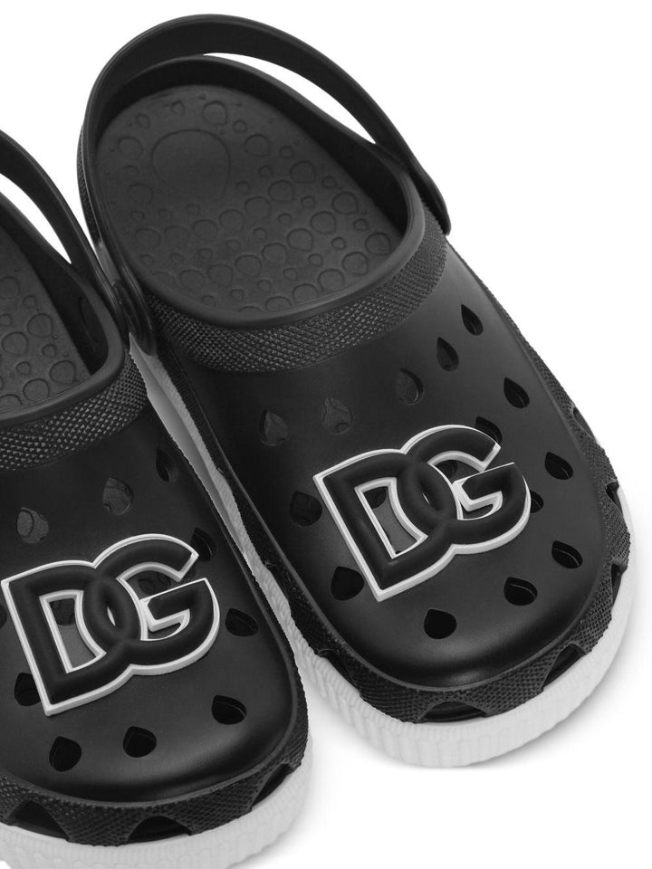 Ciabatte nere per bambino DN0213AT079 80999 Dolce & Gabbana Kids 