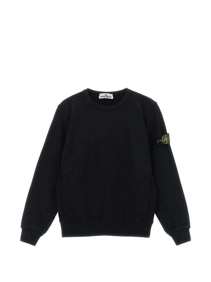 Felpa nera per bambino 66100005S0040 V0029 Stone Island Kids 
