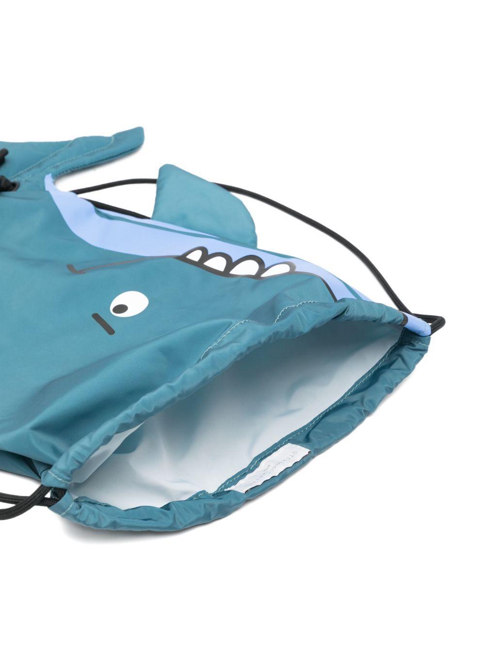 Zaino blu squalo per bambino TY0P68Z0537 61G Stella McCartney Kids 