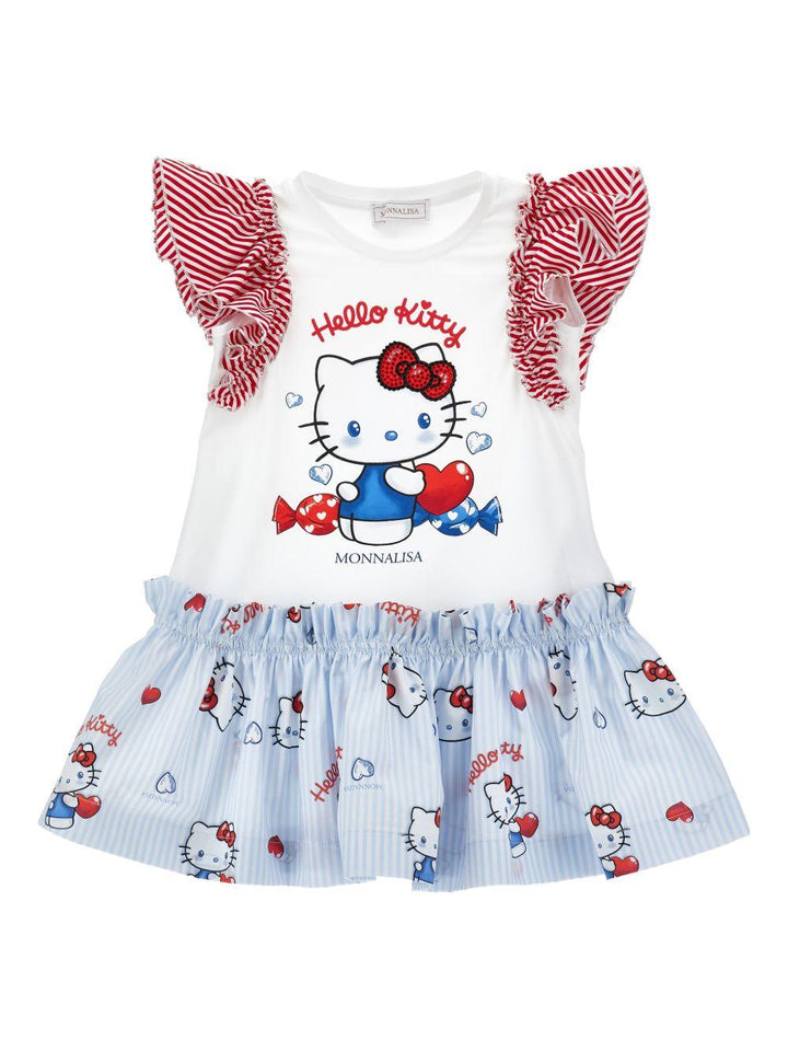 Abito multicolor "Hello Kitty" per neonata 11G9177201 0099 Monnalisa Kids 