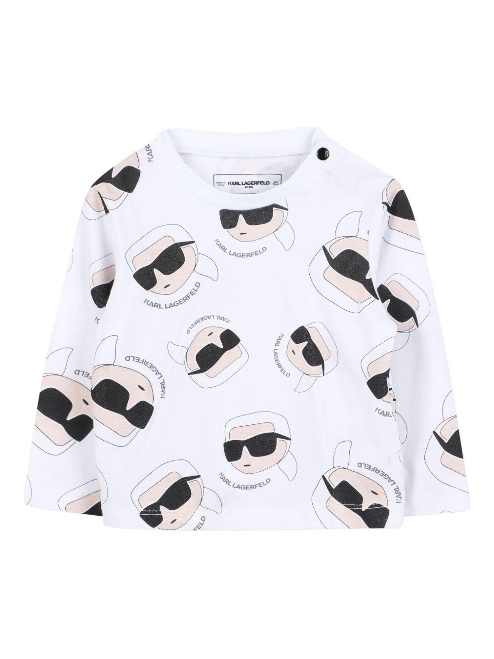 Completo nero/bianco per neonato Z30664 09B Karl Lagerfeld Kids 