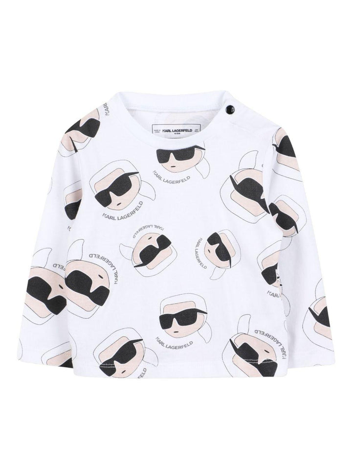 Completo nero/bianco per neonato Z30664 09B Karl Lagerfeld Kids 