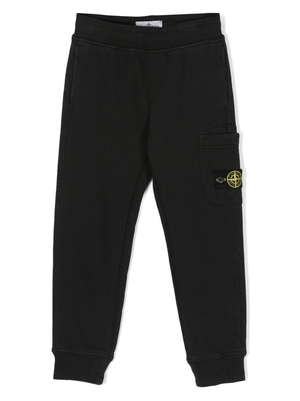Pantalone nero per bambino con logo