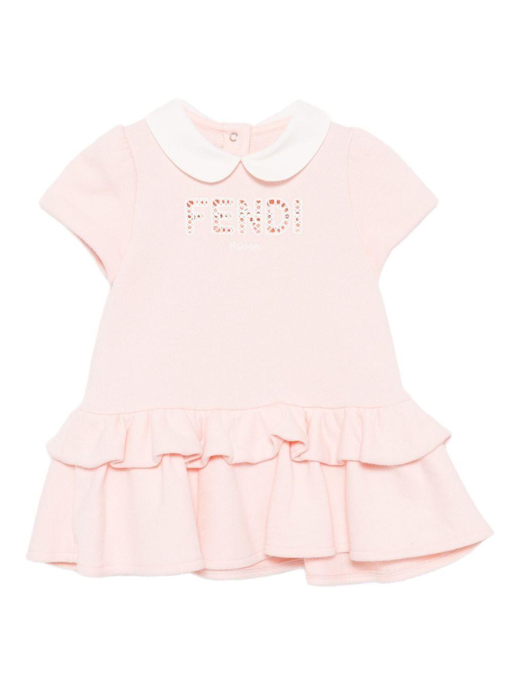 Abito rosa chiaro per neonata BFB5605V0 F0ZKY Fendi Kids 