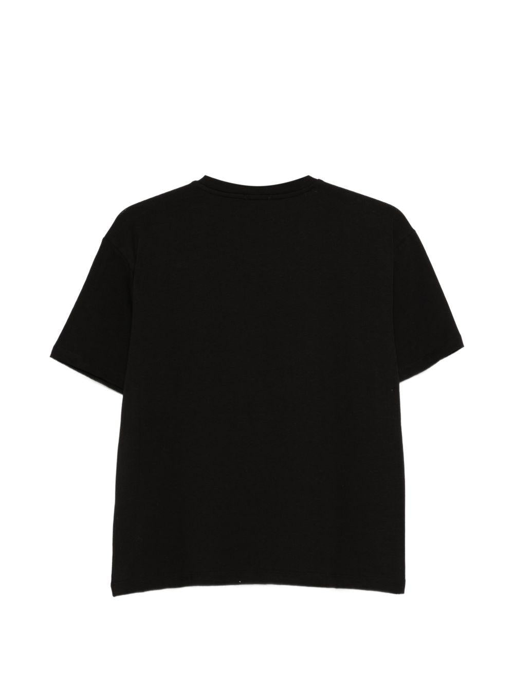 T-shirt nera per bambina KFTS051CJE017 0985 Pinko Kids 