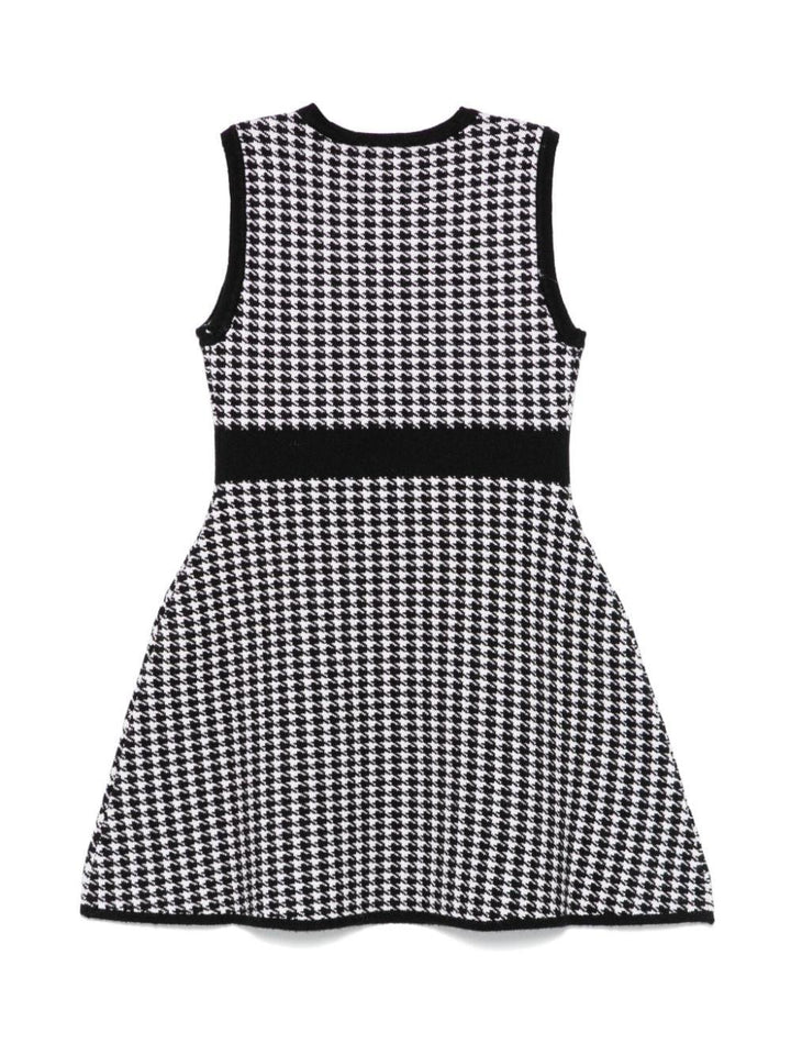 Black/white dress for girls with logo