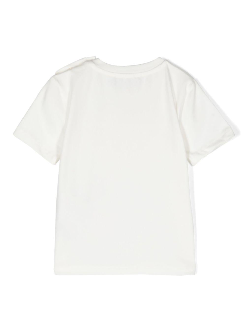 T-shirt bianca per neonato con logo