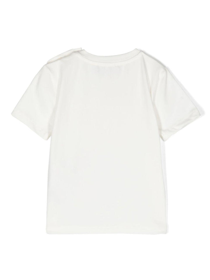T-shirt bianca per neonato con logo