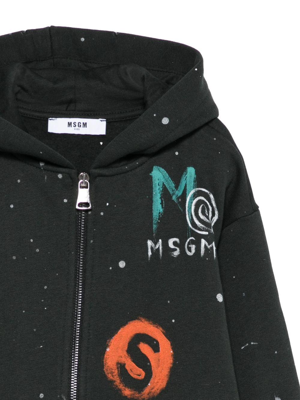 Felpa nera per bambino F5MSJBZH251 MS040 Msgm Kids 
