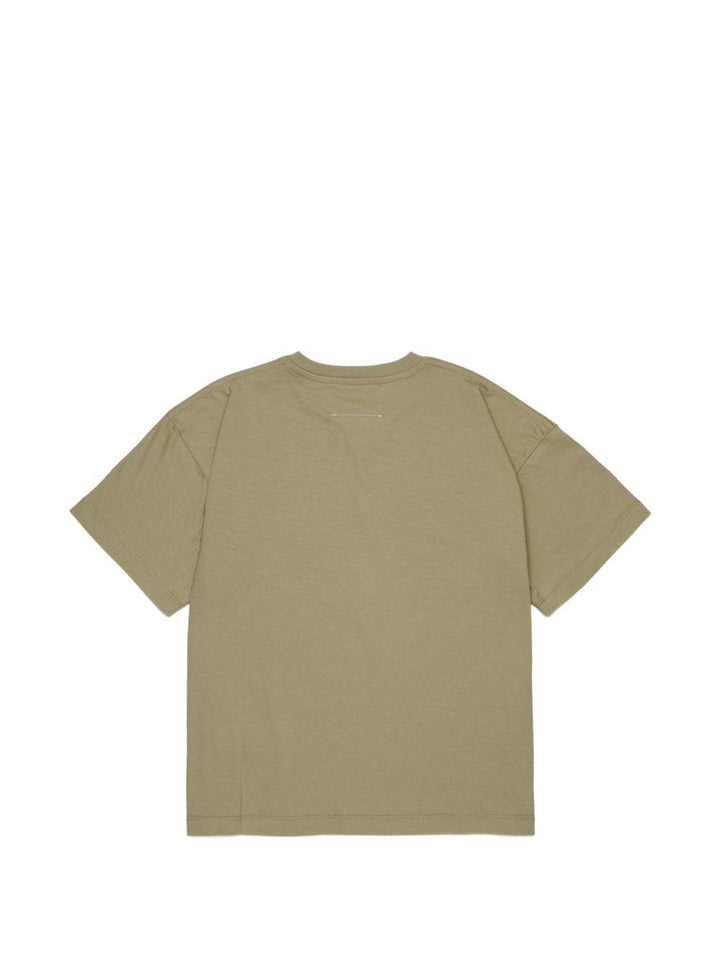 T-shirt verde oliva per bambino M61117MM02Y M6516 MM6 Kids 