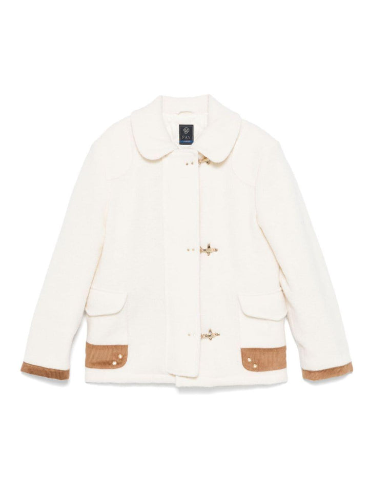 Ivory white coat for girls