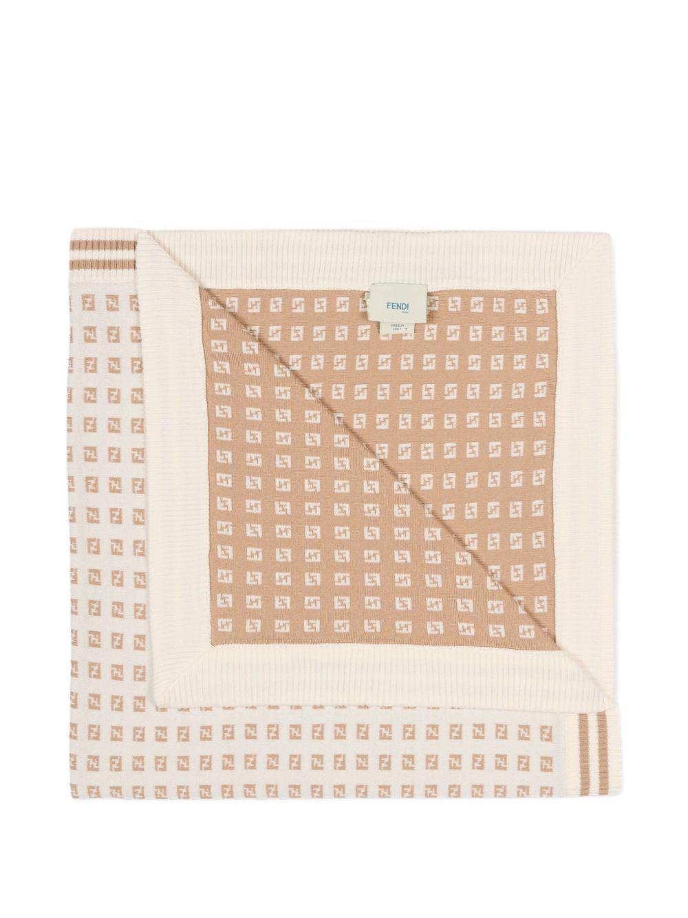 Coperta beige/naturale per neonato BUJ325AYMY F1PCP Fendi Kids 