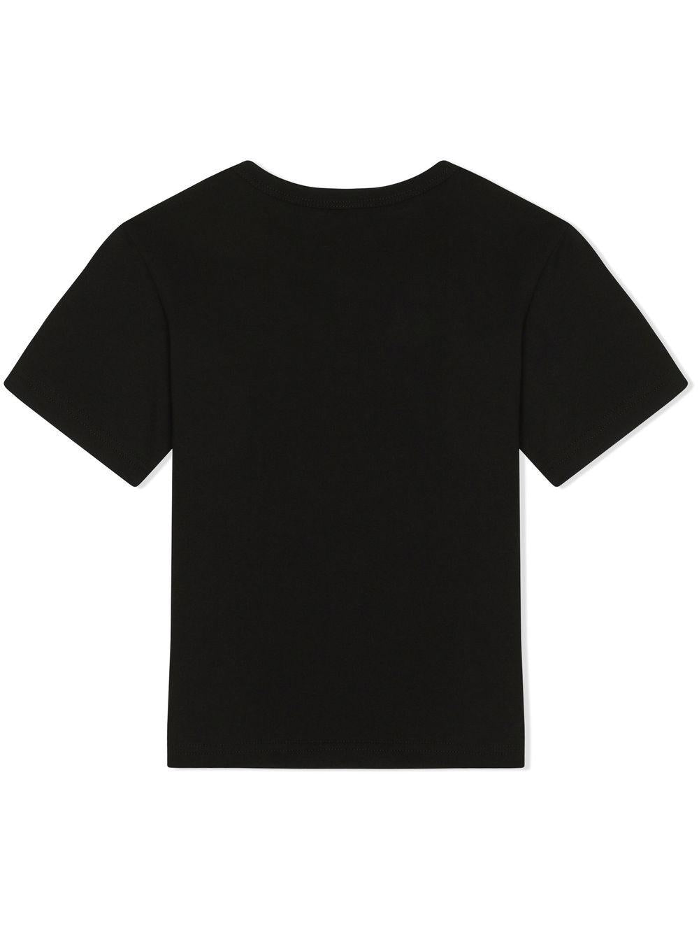 T-shirt nera per bambino L4JT7TG7I2O N0000 Dolce & Gabbana Kids 