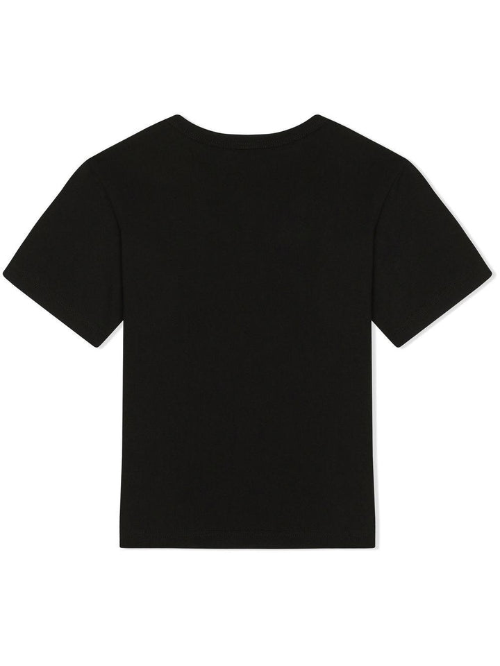 T-shirt nera per bambino L4JT7TG7I2O N0000 Dolce & Gabbana Kids 