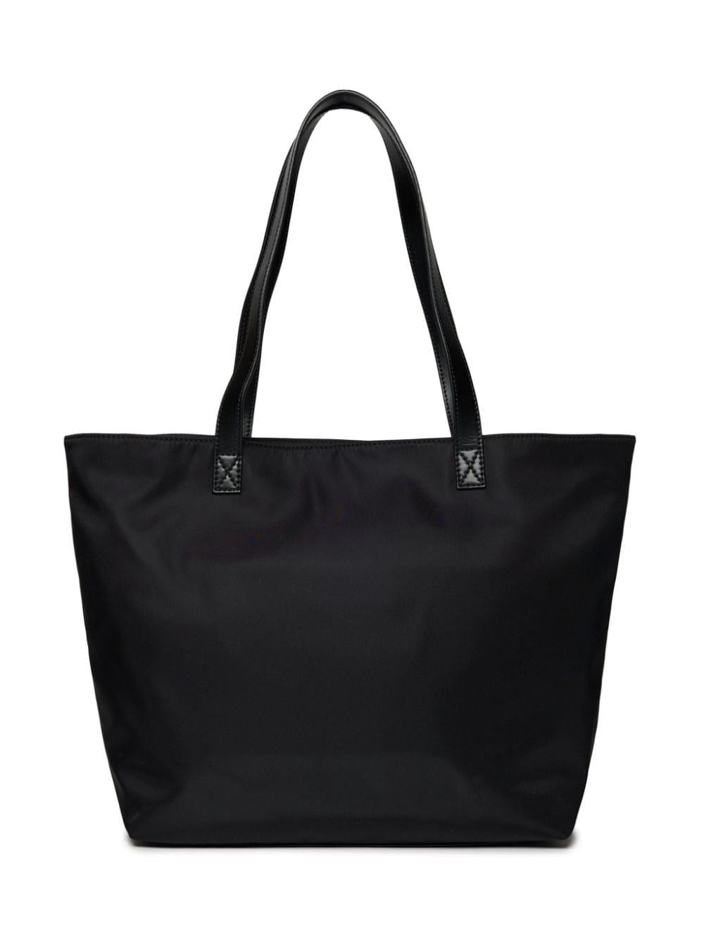 Borsa nera per bambina con logo