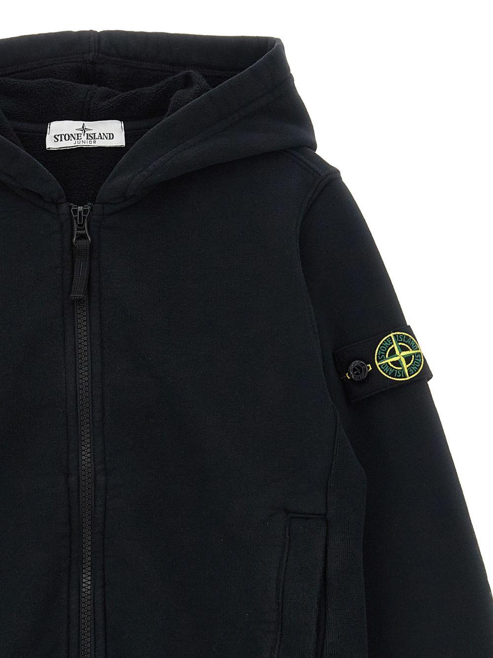Felpa nera per bambino 66100003S0A20 V0029 Stone Island Kids 