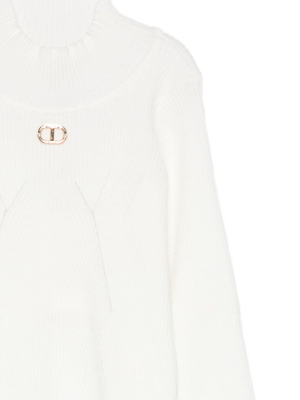 Maglione bianco per bambina 252GB3012 00526 Twin Set 