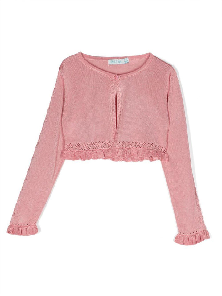 Salmon pink cardigan for girls