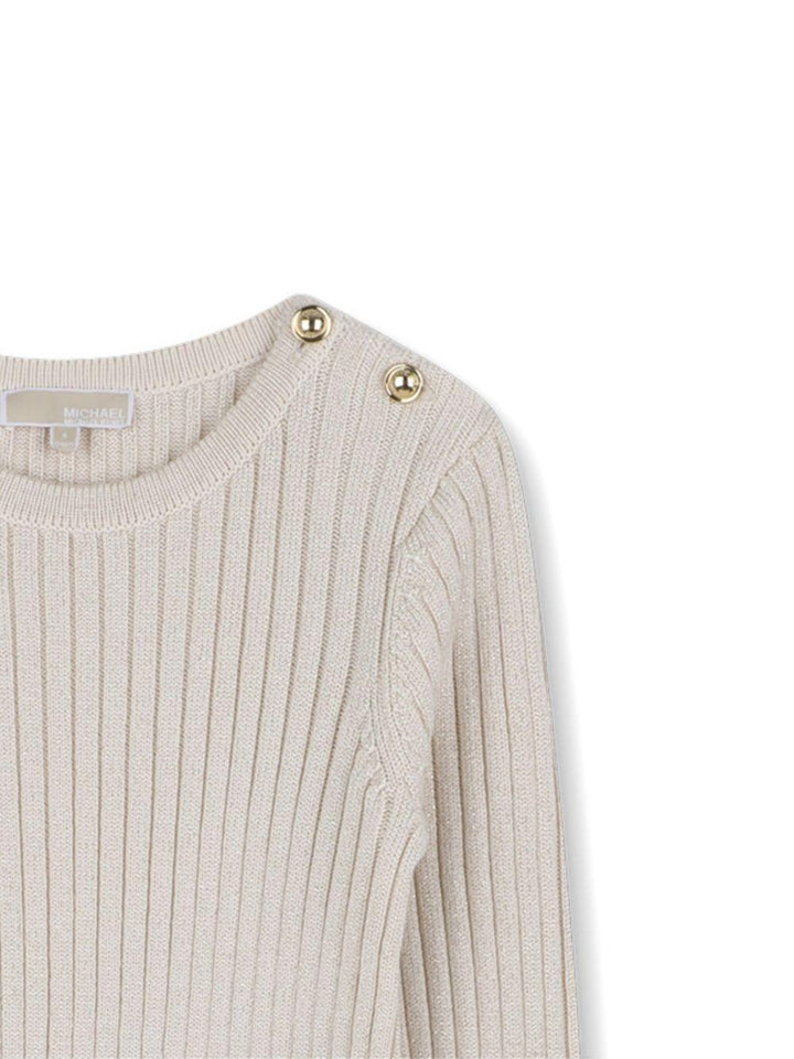 Abito oro chiaro per bambina R30476 Z99 Michael Kors Kids 
