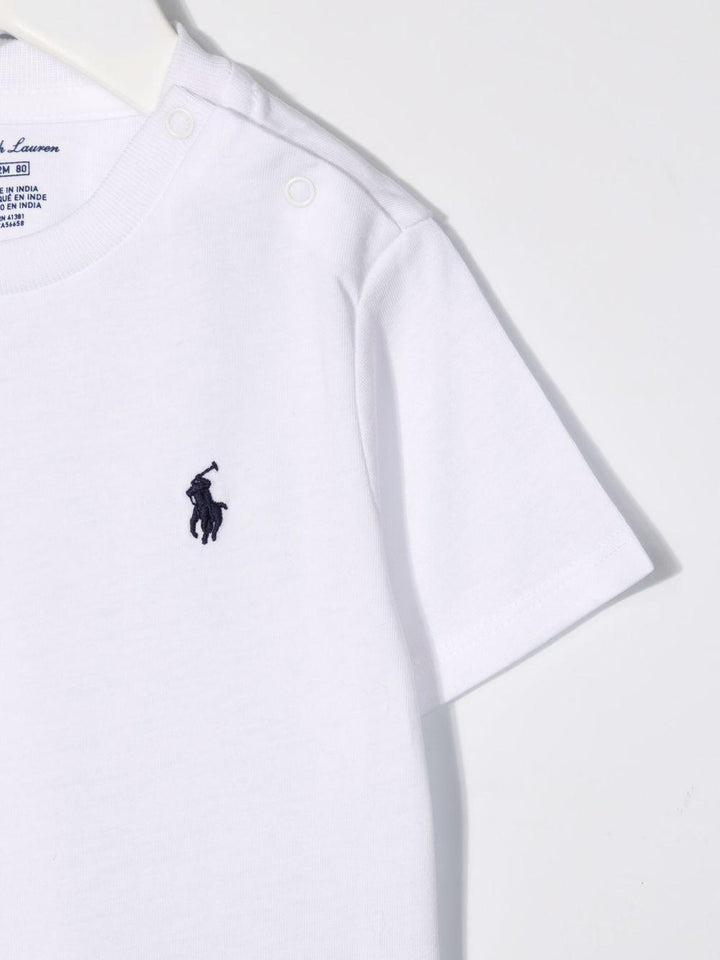 T-shirt bianca per neonato con logo