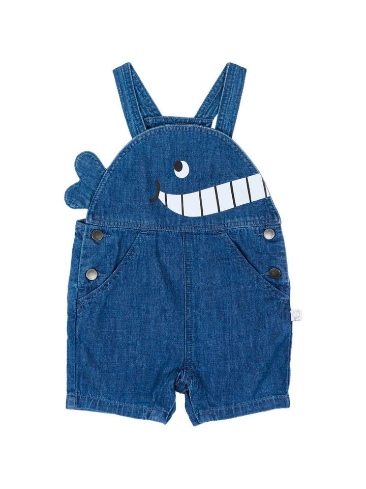 Salopette in jeans blu per neonato TYA522Z0522 606 Stella McCartney Kids 