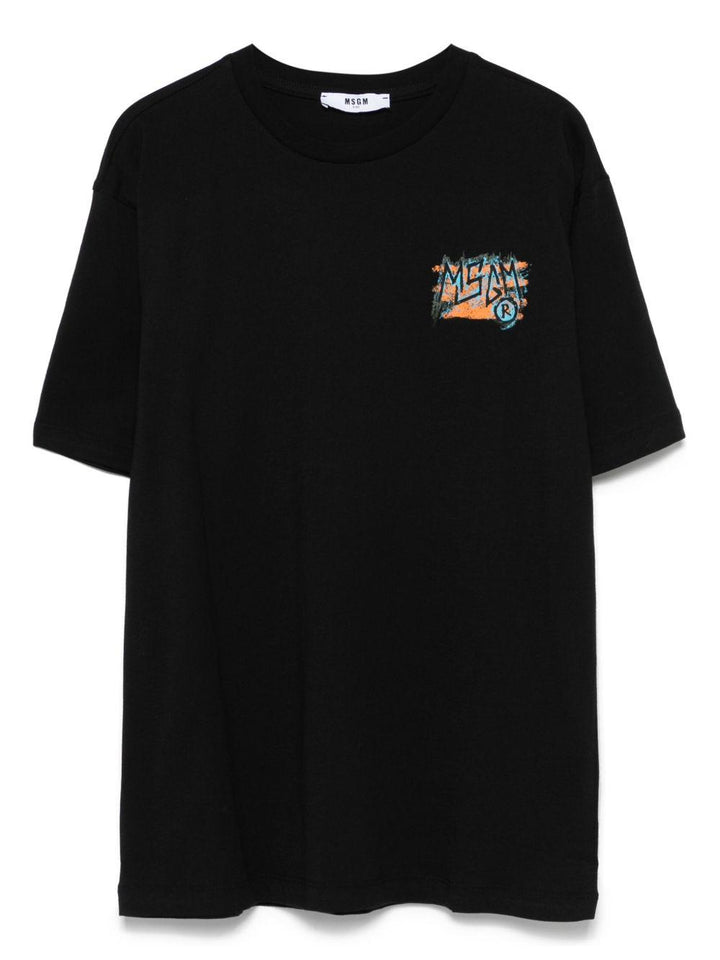 T-shirt nera per bambino