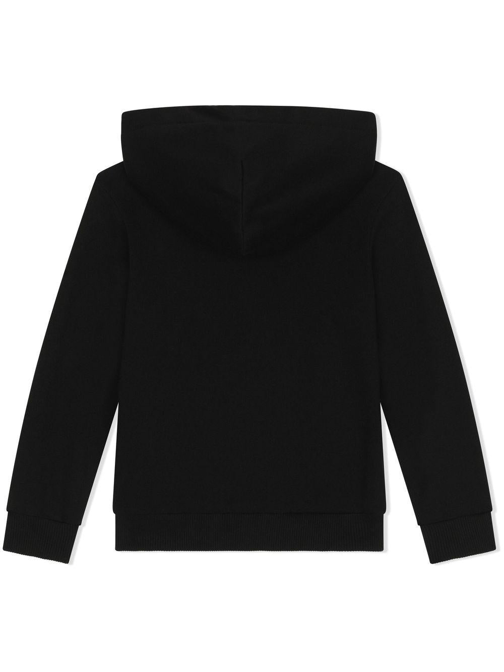 Felpa per bambino in cotone nera L4JW2VG7I2P N0000 Dolce & Gabbana Kids 