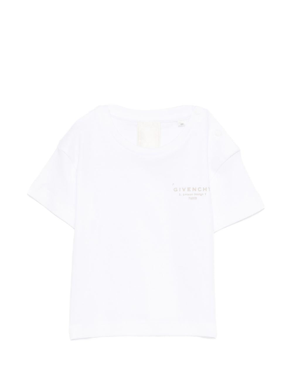 T-shirt bianco per neonato H31184 10P Givenchy Kids 