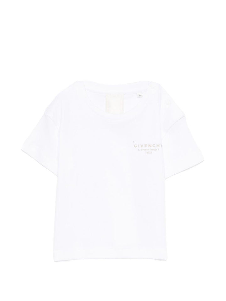 T-shirt bianco per neonato H31184 10P Givenchy Kids 