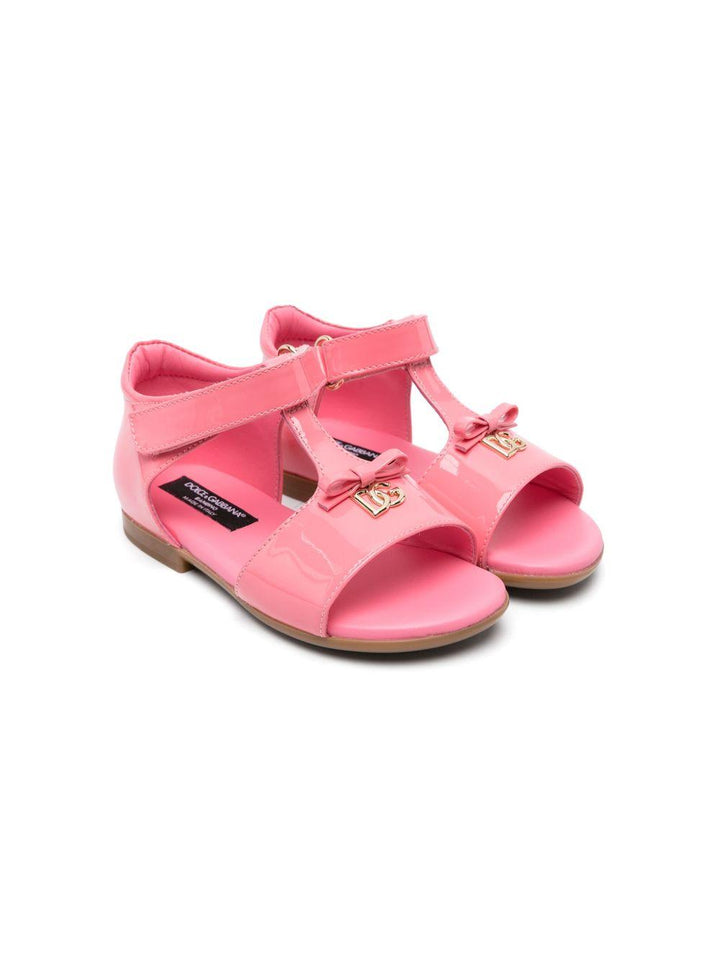Sandali rosa cipria per bambina D20082A1328 80424 Dolce & Gabbana Kids 