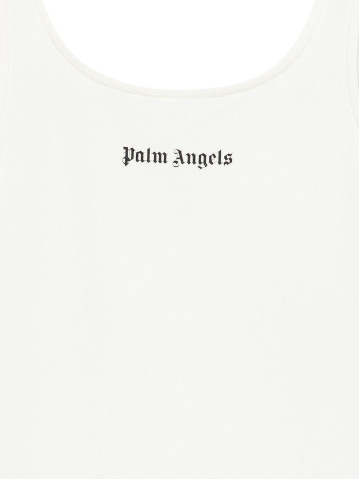 Body bianco per bambina PGBD00CS26FLE001 002 Palm Angels Kids 