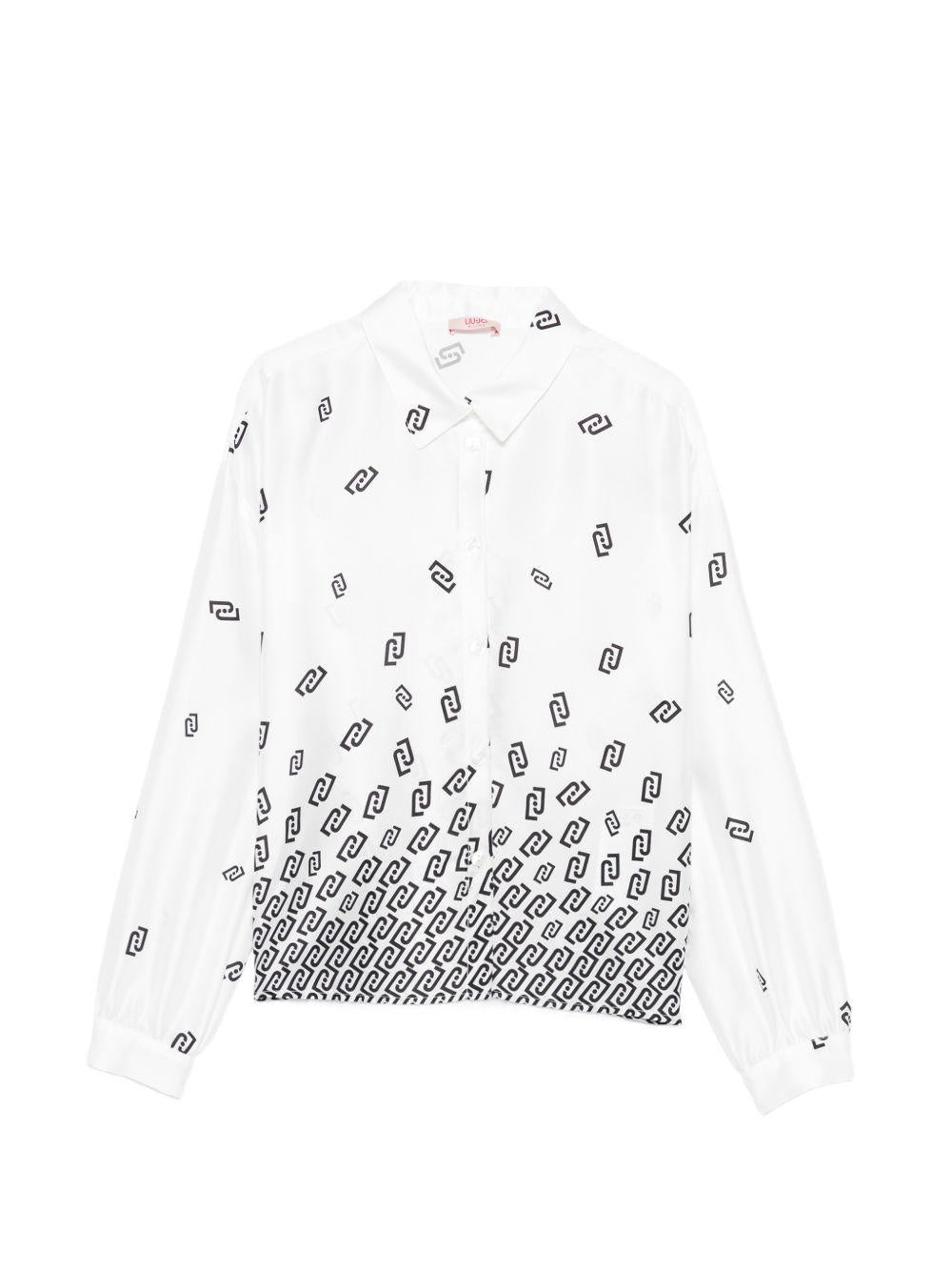 Camicia bianco/nero per bambina GA6051T0987 P9403 Liu Jo 