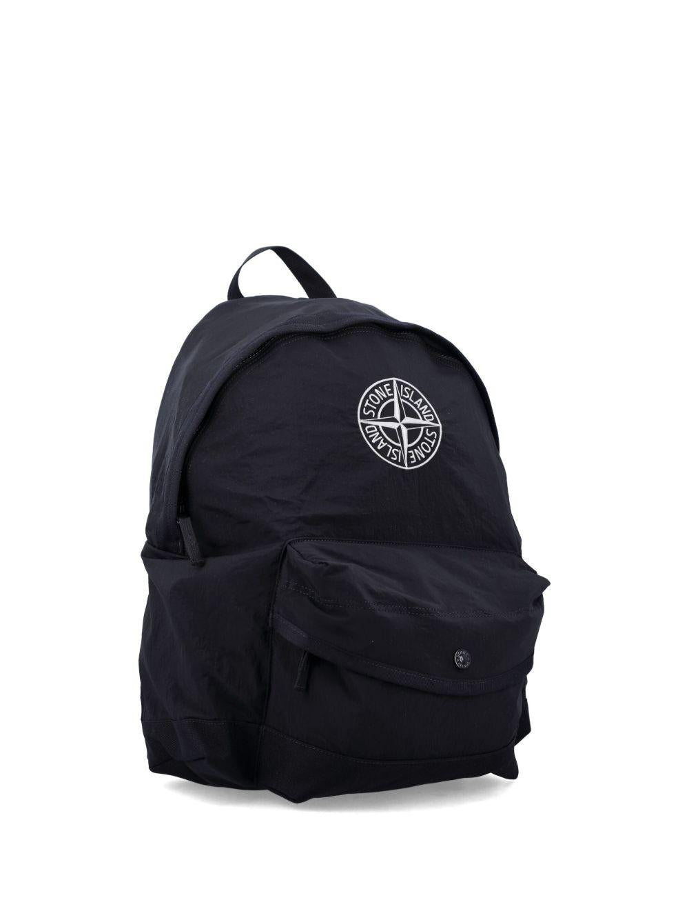 Zaino nero per bambino 69200002S0064 V0029 Stone Island Kids 