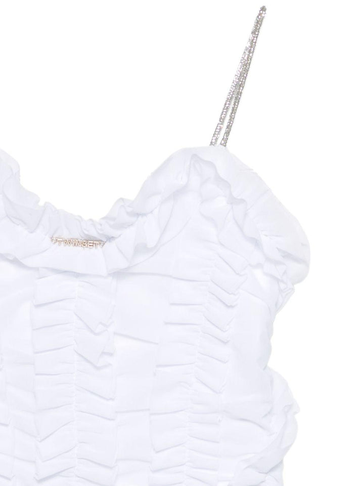 Top bianco per bambina 261GJ2181 00526 Twin Set 