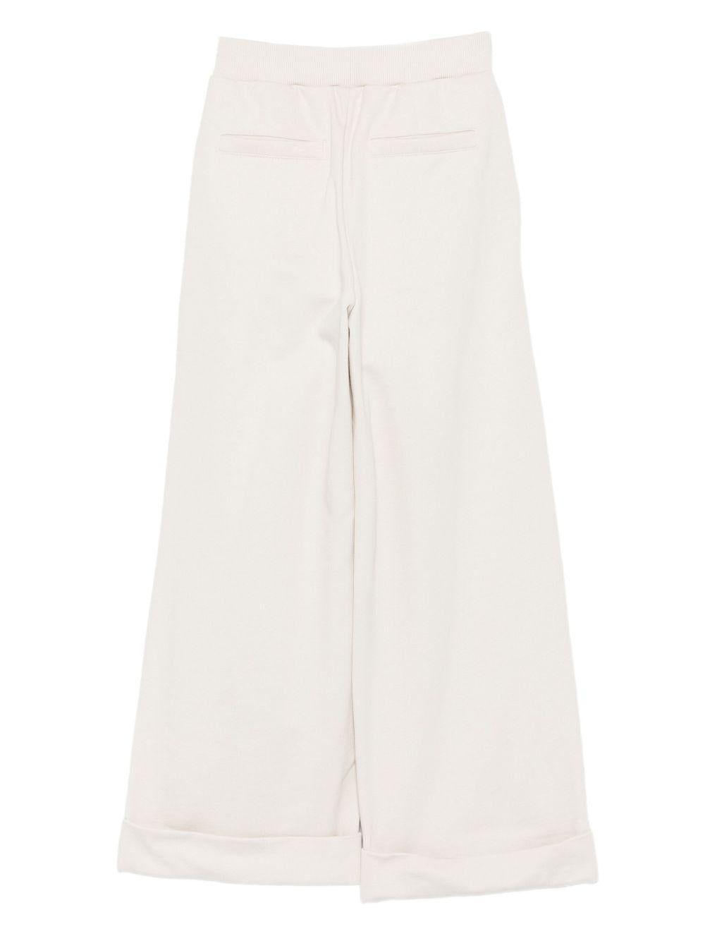 Pantalone crema per bambina BX6A40Z3183 107OR Balmain Kids 