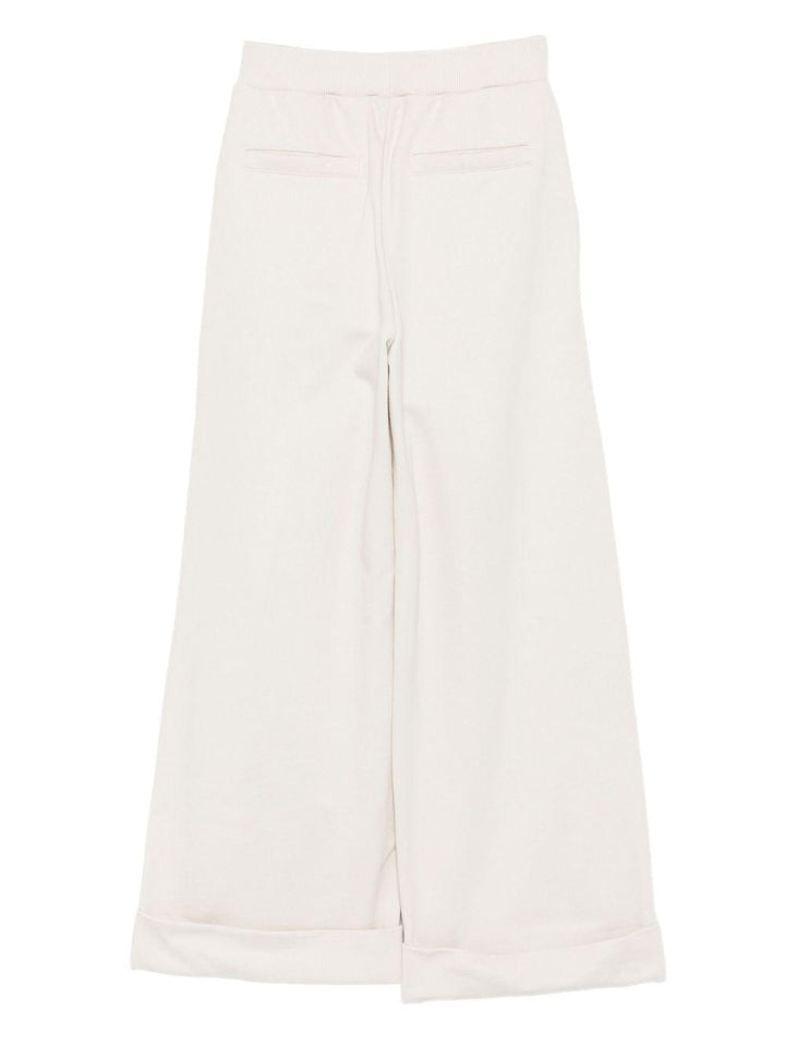 Pantalone crema per bambina BX6A40Z3183 107OR Balmain Kids 