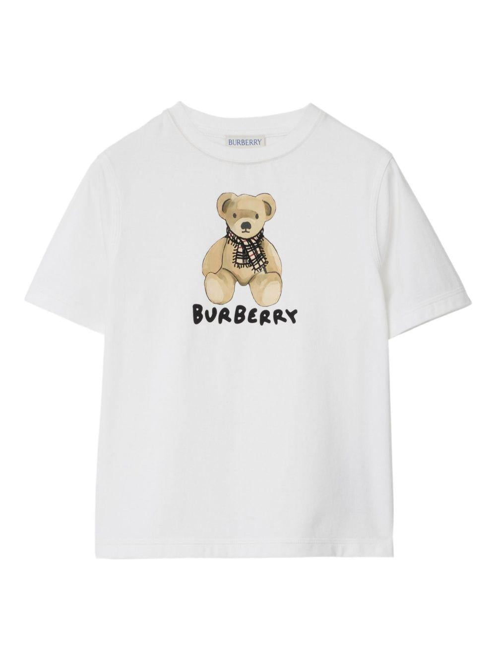 T-shirt bianca per bambino 8112389 A1464 Burberry Kids 