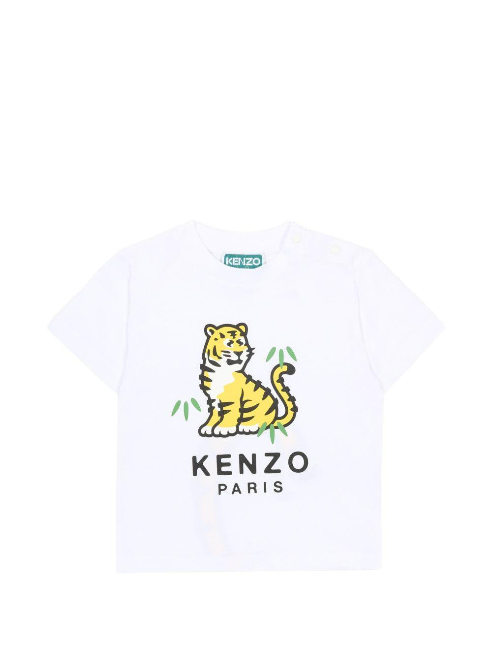 T-shirt bianco per neonato K61866 10P Kenzo Kids 