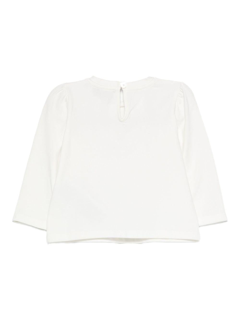 T-shirt bianca per neonato MEO001LBA11 10063 Moschino Kids 